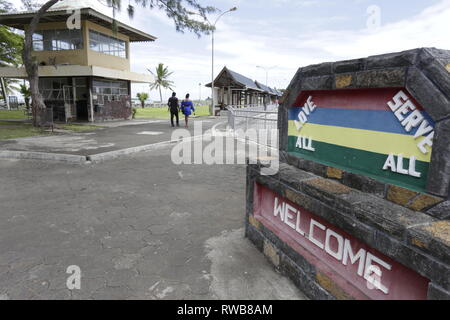 Una meta esclusiva da non perdere, Mahebourg è un villaggio sulla costa sud-orientale di Mauritius. Il paese è ricco di storia e cultura, Foto Stock