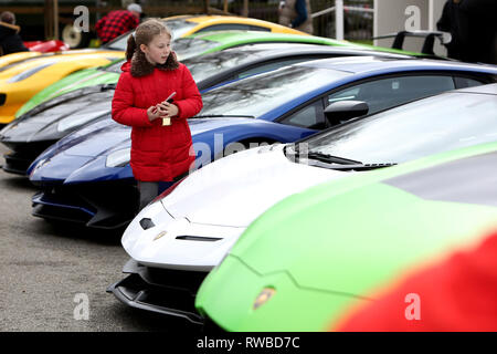 Viste generali del motore di Goodwood Racetrack in Chichester, West Sussex, Regno Unito. Foto Stock