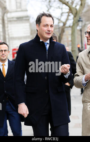 Westminster, Londra, UK 6 Mar 2019 - Alexander De Croo, vice primo ministro belga e ministro delle finanze e della cooperazione allo sviluppo in Whitehall. Credito: Dinendra Haria/Alamy Live News Foto Stock