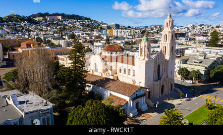 La missione di San Francisco de Asís, o Missione Dolores, San Francisco, CA, Stati Uniti d'America Foto Stock