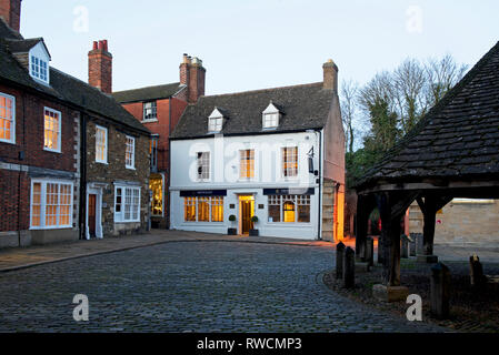Oakham al crepuscolo, Rutland, England Regno Unito Foto Stock