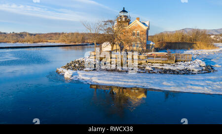 Saugerties faro, Saugerties, Ulster County, NY, STATI UNITI D'AMERICA Foto Stock