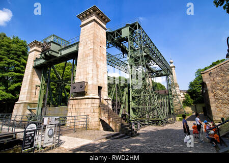 Historisches Schiffshebewerk am Dortmund-Ems-Kanal Henrichenburg Foto Stock