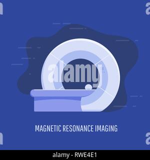 Hospital medical imaging a risonanza magnetica del dispositivo di scansione Illustrazione Vettoriale