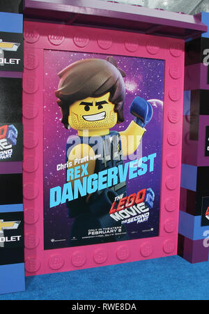 'La Lego Movie 2: seconda parte' Premiere Mondiale tenutosi presso il Regency Village Theatre dotato di: atmosfera dove: Los Angeles, California, Stati Uniti quando: 02 Feb 2019 Credit: Adriana M. Barraza/WENN.com Foto Stock