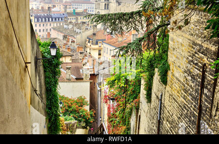 La città di Lione, viaggio passi, ottobre, Francia Foto Stock