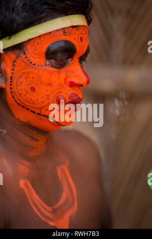 Vishnumoorthy theyyam Foto Stock