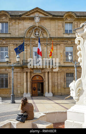 Francia. Bocche del Rodano (13). Aix-en-Provence. Municipio Foto Stock