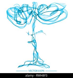 Vettore di bella figura. Disegnata a mano lineare modello astratto per striscioni, logo, cartoline, sfondi ecc. Illustrazione Vettoriale