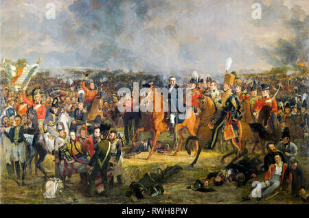 La battaglia di Waterloo, Jan Willem Pieneman, 1824, pittura Foto Stock