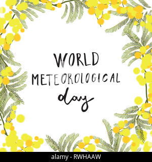Biglietto di auguri del mondo giornata meteorologica Foto Stock