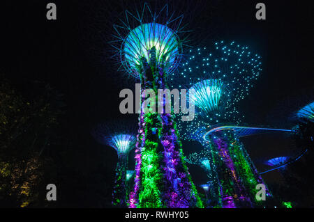 Asia, Singapore, giardini dalla baia Foto Stock