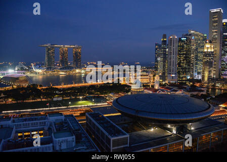 Asia, Singapore, Marina Bay Foto Stock