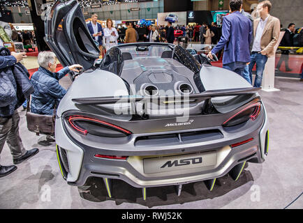 McLaren MSO è stato presentato durante il 2019 Geneva International Motor Show Mercoledì, 6 marzo 2019. (CTK foto/Josef Horazny) Foto Stock