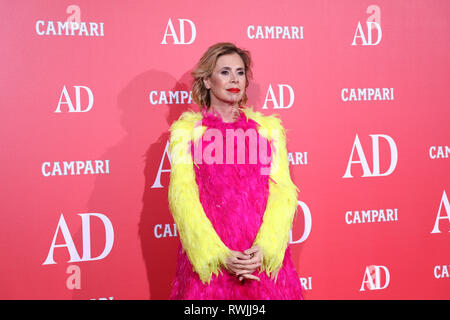 Madrid, Spagna. 6 Mar, 2019. Agatha Ruiz de la Prada visto sul tappeto rosso durante la XII edizione dell'Interior Design, Architettura e Design Awards organizzato dalla rivista di annunci nel Teatro Real de Madrid. Credito: Gesù Hellin/SOPA Immagini/ZUMA filo/Alamy Live News Foto Stock