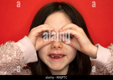 6 anno vecchia ragazza Foto Stock