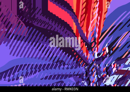 Abstract background moderno. Creative forme colorate e forme. Disegno geometrico. Rosso, blu e viola luminoso texture grafiche. Foto Stock