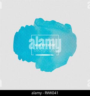 Acquerello disegno astratto isolato sul libro bianco sullo sfondo. Mano annegare acquerello forme, facile per la modifica. Illustrazione Vettoriale