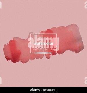 Acquerello disegno astratto isolato su sfondo della carta. Mano annegare acquerello forme, facile per la modifica. Illustrazione Vettoriale