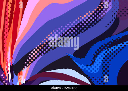 Abstract background moderno. Creative forme colorate e forme. Disegno geometrico. Rosso, blu e viola luminoso texture grafiche. Foto Stock