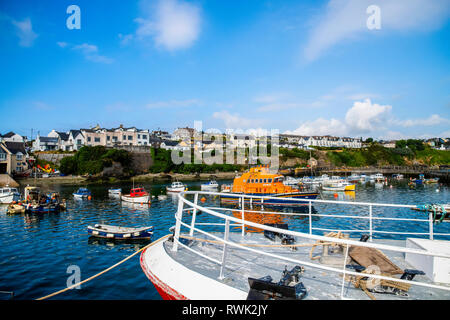 Le barche nel porto di Ballycotton; Ballycotton, County Cork, Irlanda Foto Stock