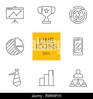 Business vettore correlati linea set di icone Illustrazione Vettoriale