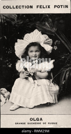 Ritratto fotografico di Olga, grande duchesse de Russie - dalla prima raccolta FÉLIX POTIN, secolo XIX Foto Stock