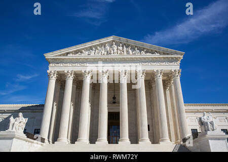 La Corte suprema degli Stati Uniti la costruzione; Washington DC, Stati Uniti d'America Foto Stock