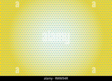 PopArt spotted sfondo giallo puntini blu Illustrazione Vettoriale