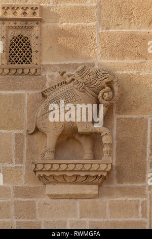 Amar Sagar tempio Jain, Lodurva, Rajasthan, India, Asia Foto Stock