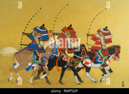 Illustrazione dei Samurai Foto Stock