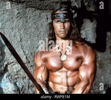 ARNOLD SCHWARZENEGGER, Conan il distruttore, 1984 Foto Stock