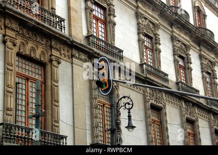 Architettura coloniale in città del Messico centro storico.. Foto Stock