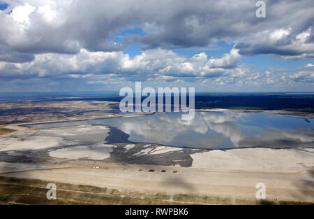 Antenna, Shell Albian Sands oil sands project Fort MacKay, Alberta Foto Stock