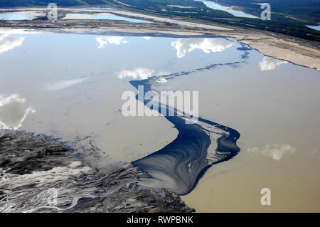 Antenna, Shell Albian Sands Fort MacKay, Alberta Foto Stock