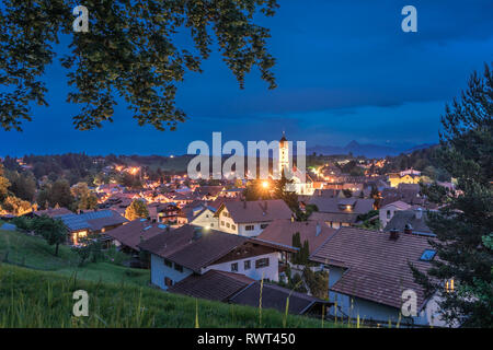 Vista su Nesselwang Foto Stock