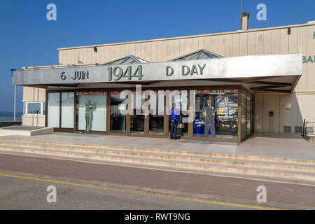 Arromanches 1944 museo, Arromanches-les-Bains, Normandia, Francia. Foto Stock