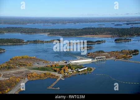 Antenna, Jenpeg stazione di generazione, Jenpeg, Manitoba Foto Stock