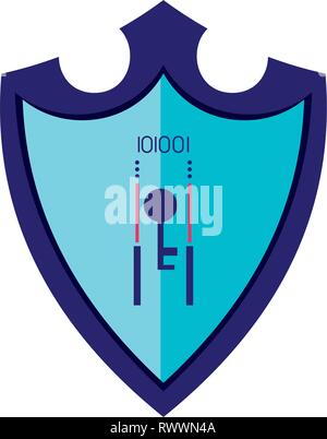 Protezione sicura icona isolato illustrazione vettoriale design Illustrazione Vettoriale