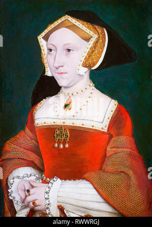 Jane Seymour (c. 1509-1537) ritratto dipinto, 1540, workshop di Hans Holbein Foto Stock