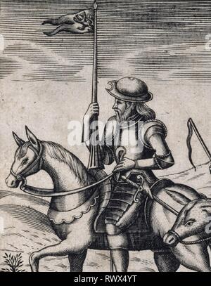 Ilustración de "su Quijote de la Mancha" de la edición inglesa del año 1612. Foto Stock