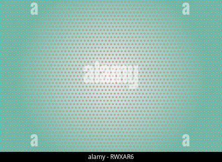 PopArt spotted teal sfondo arancione punteggiati Illustrazione Vettoriale