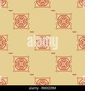 Norvegia Style seamless knitting Pattern. Abstract etnica. Felpa lavorata a maglia Design. Ornamento scandinavo Illustrazione Vettoriale