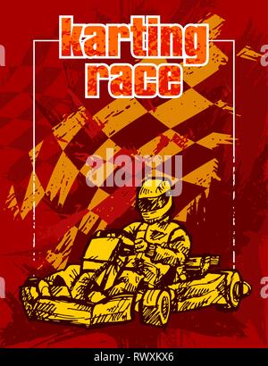 Kart Go Illustrazione Vettoriale