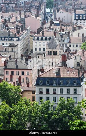 Lione (Francia orientale): panoramica della città e del distretto di Ainay nel 2° arrondissement (distretto) Foto Stock