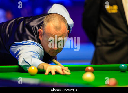 Preston Guild Hall, Preston, Regno Unito. 7 Mar, 2019. Snooker, Coral Players Championship; Mark Williams in azione durante il quarto di finale contro Neil Robertson Credito: Azione Sport Plus/Alamy Live News Foto Stock