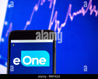 L'Ucraina. 7 Mar, 2019. Animazione di un logo aziendale si vede visualizzato su un telefono intelligente. Credito: Igor Golovniov SOPA/images/ZUMA filo/Alamy Live News Foto Stock