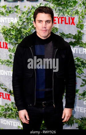 Alex Gonzalez alla premiere del film di Netflix 'Triple frontera / Triple frontiera' Cine a Callao. Madrid, 06.03.2019 | Utilizzo di tutto il mondo Foto Stock