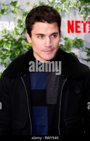 Alex Gonzalez alla premiere del film di Netflix 'Triple frontera / Triple frontiera' Cine a Callao. Madrid, 06.03.2019 | Utilizzo di tutto il mondo Foto Stock