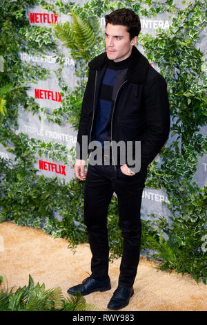 Madrid, Spanien. 06 Mar, 2019. Alex Gonzalez alla premiere del film di Netflix 'Triple frontera/Triple frontiera' Cine a Callao. Madrid, 06.03.2019 | Utilizzo di credito in tutto il mondo: dpa/Alamy Live News Foto Stock